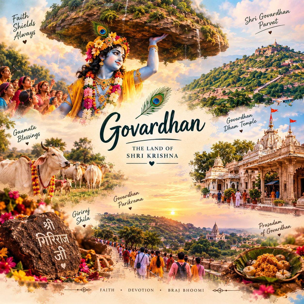 Peaceful sacred site in India