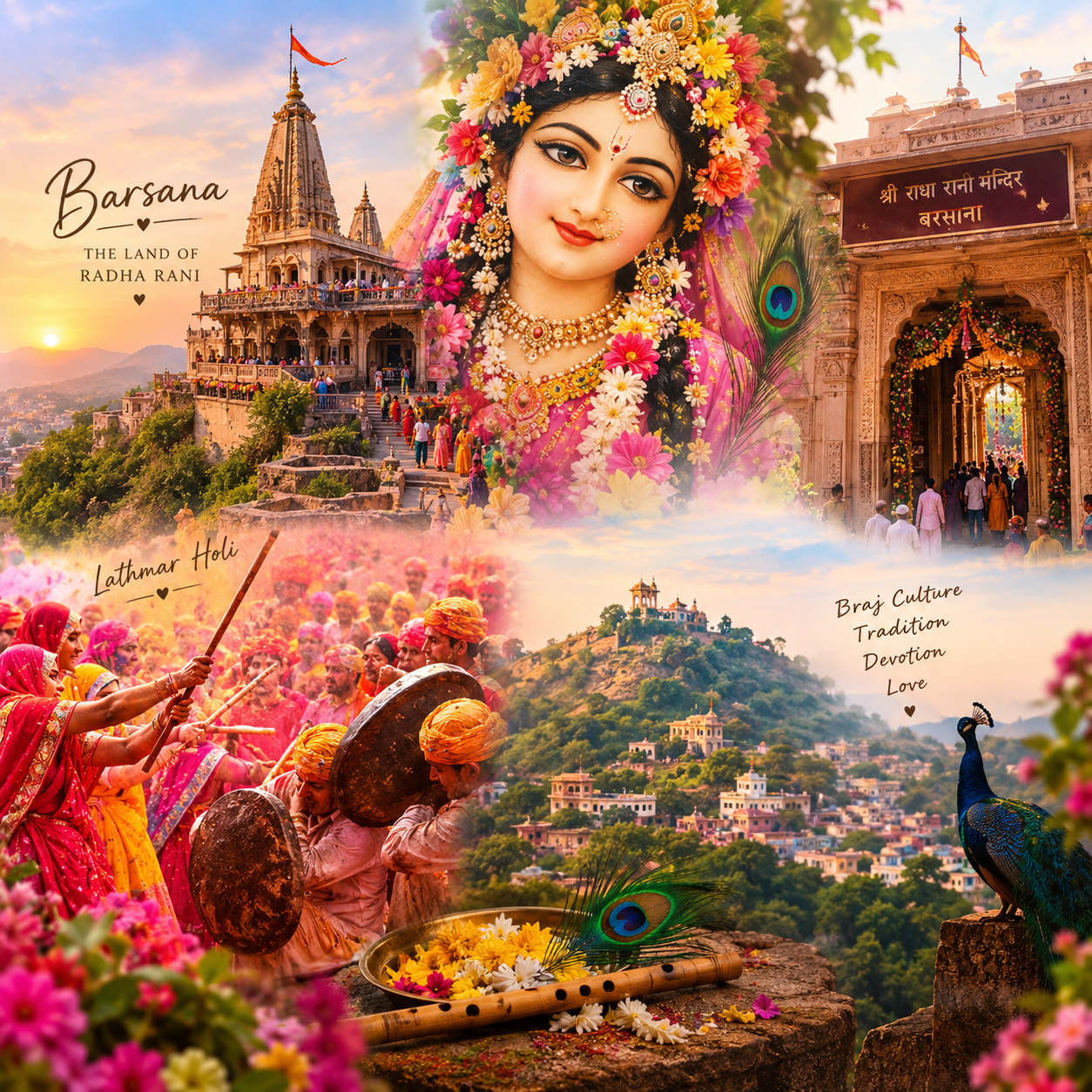 Historic temple and hill landscape